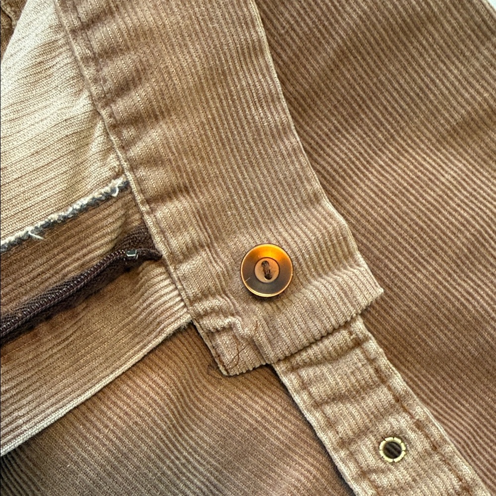 Super Groovy Authentic Vintage 70s Hippie Boho Tan Corduroy Wideleg Flares - Picture 9 of 16